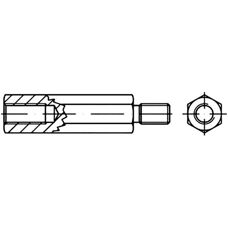TOOLCRAFT Sechskant-Abstandsstücke M3 25mm Verzinkt Stahl