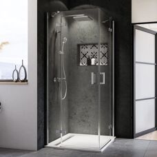 Breuer Modell 3388.005.001.020 Eckduschtür - Alu-Chromeffekt - 100x100 cm