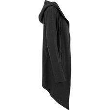 Urban Classics Cardigan Lung cu Glugă Margine Deschisă negru (TB1389BLK)