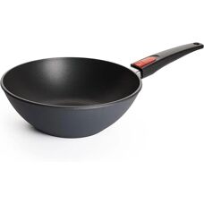 Woll Diamond Lite Wok - 26cm, Grau, Abnehmbarer Griff - Wok, Induktion