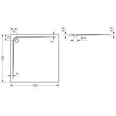 Steinkamp MBRBC120120 Duschwanne - 120x120cm Superflach
