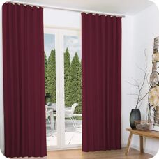 Beautissu Bordeaux Thermovorhänge - Modell Amelie, 140x245cm