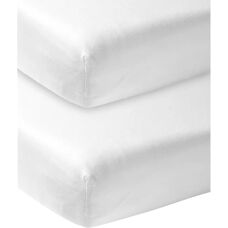 Sábanas de jersey Meyco para bebé - 60x120cm - Blanco