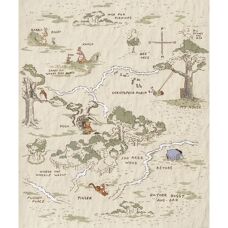 KOMAR Winnie Pooh Map Wall Wallpaper - Vlies - 200x240 cm