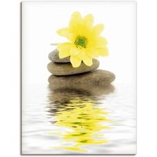 ARTLAND Zen Spa Steine mit Blumen II - Wandbild