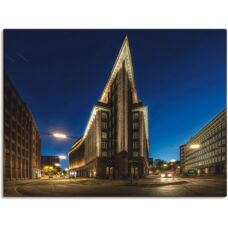 ARTLAND Hamburg Chilehaus Leinwandbild - Architektur