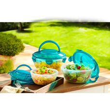 genialo - XXL - blau - 3-teilig - Servierschalen