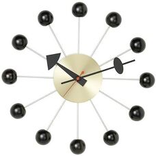 Vitra George Nelson Ball Wanduhr - Schwarz - 33cm