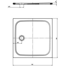 Receveur de douche Kaldewei CAYONOPLAN 2254 - Ultra Plat, Blanc - Publicité