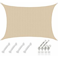 Amanka Telo Ombra 4x6m - Protezione UV Rettangolare Beige