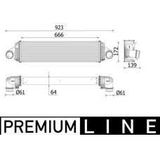 MAHLE ORIGINAL CI 550 000P - Intercooler til Volvo V40