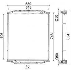 MAHLE ORIGINAL CR 2584 000S Aluminium Køler - Radiator