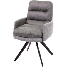 Sedia girevole HHG 847 - Tessuto moderno, con braccioli