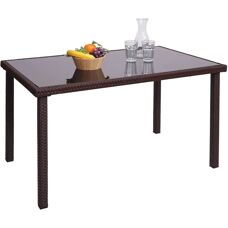 MCW G19-T (120 cm) Gartentisch - Allround Rattan & Glas