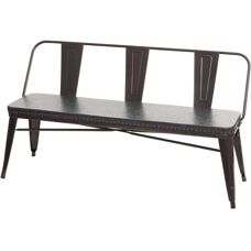 HHG - 491 - ecopelle Chesterfield - nero-grigio - Panca