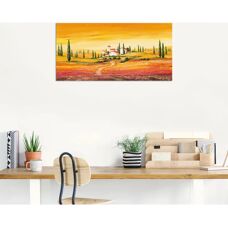ARTLAND Handgefertigtes Toskana Wandbild - Outdoor, 100x50cm