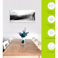ARTLAND Kreatives Element Glasbild - Wanddekoration
