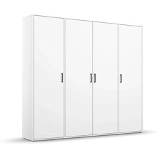 RAUCH Voyager Kleiderschrank - 4-türig, Verstellbare Regale, Moderne Griffe