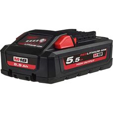 Milwaukee M18 HB5.5 High Output Battery - 18V 5.5Ah Li-ion