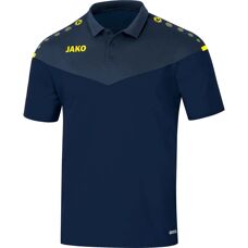 JAKO Blå Polo - Kontraststriber - 36 - Sportsbeklædning