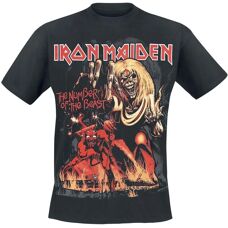 T-Shirt Graphique Iron Maiden Number Of The Beast - Manches courtes - Noir - Publicité