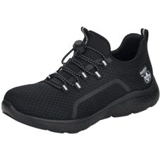 Baskets Slip-On RIEKER Sport - Léger, Textile, Noir