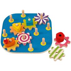 Selecta Buntes Zahnradspielzeug - Lernspiel & Stapelspiel