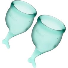 Satisfyer Feel Secure Menstrual Cup Set - Cupe menstruale din silicon reutilizabil, 15 & 20ml
