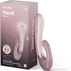 Vibrator Satisfyer HEAT WAVE - 19,8cm, Stimula G-punkt și clitoris, Control prin app