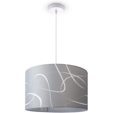 PACO HOME Weiße Pendelleuchte - Modernes Design, 45,5cm