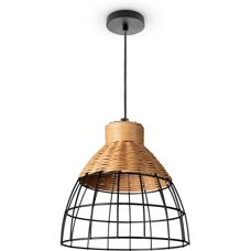 PACO HOME Puca Pendelleuchte - Verstellbar 24cm Schwarz