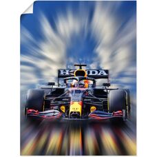 ARTLAND - Max Verstappen - blau - 30x40 cm - Wandbild