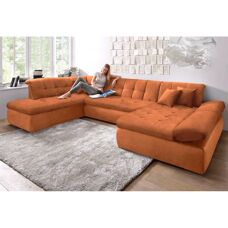Domo Collection NMoric U-Form Microfaser-Sofa - Sofa