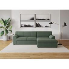 Domo Collection Topper L-Form Sofa - Recamiere, Grün