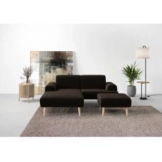 andasu202fNordic Interior Braun Microfaser Recamiere - Sofa
