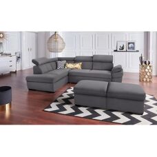 SOFA FASHION Salerno - Mikrofaser L-Form mit Bettfunktion
