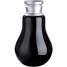 GILDE Retro Vase - 36cm Black Glass Decorative Flower Vase