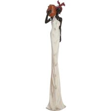 GILDE Afrikansk Figurin - Tortuga - Beige - 82cm Dekor