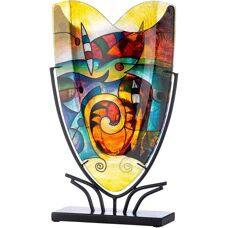 GILDE Verona Jarrón de Cristal Colorido - Objeto Decorativo