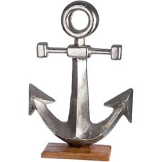 GILDE Anker Maritim - Plata - 56cm - Figura Decorativa