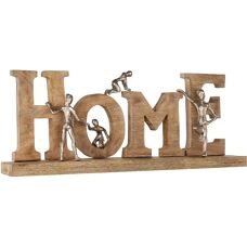 GILDE Letras Decorativas HOME - 59x24x8cm Madera y Aluminio