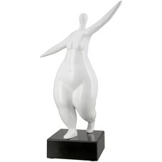 GILDE Vit Dam Skulptur - Dekorativ Figur 28x14x37 cm