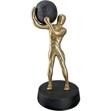 GILDE Strong Sculpture - Gold Aluminium Decor - 35.5cm