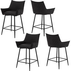 Taburete de Bar de Madera WOLTU con Asiento Acolchado - Diseño Retro Industrial
