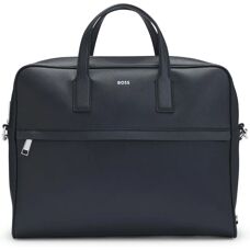 Hugo Boss Zair_s Doc Case Læder Laptoptaske - Sort