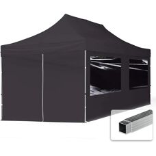 TOOLPORT 3x6 Pop up Pavillon schwarz - Faltpavillon