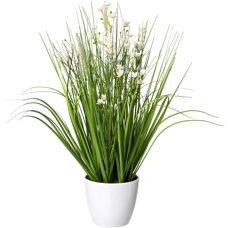 CREATIV GREEN - Blüten-Gras-Mix - Ø15 cm - Kunstpflanze