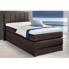 HAPO Komplettboxspringbett - 100x200cm, Braun, mit Stauraum