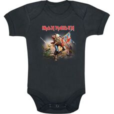 Iron Maiden Trooper Body - Unisex - Musta - 68/74 - 86/92 - Lapset