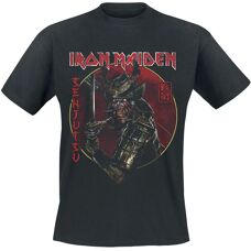 Iron Maiden Senjutsu Eddie Gold Circle Musta T-paita - Miehet